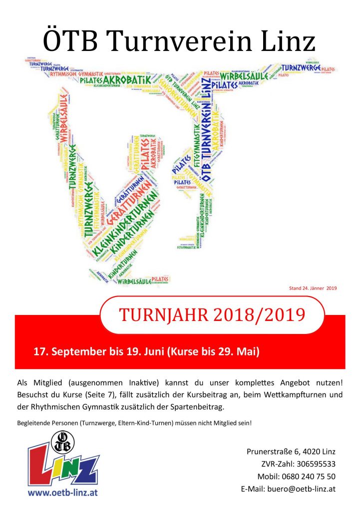 Das Programm für das Schul- und Turnjahr 2018/2019 ist da! Das Programm für das Schul- und Turnjahr 2018/2019 ist da!